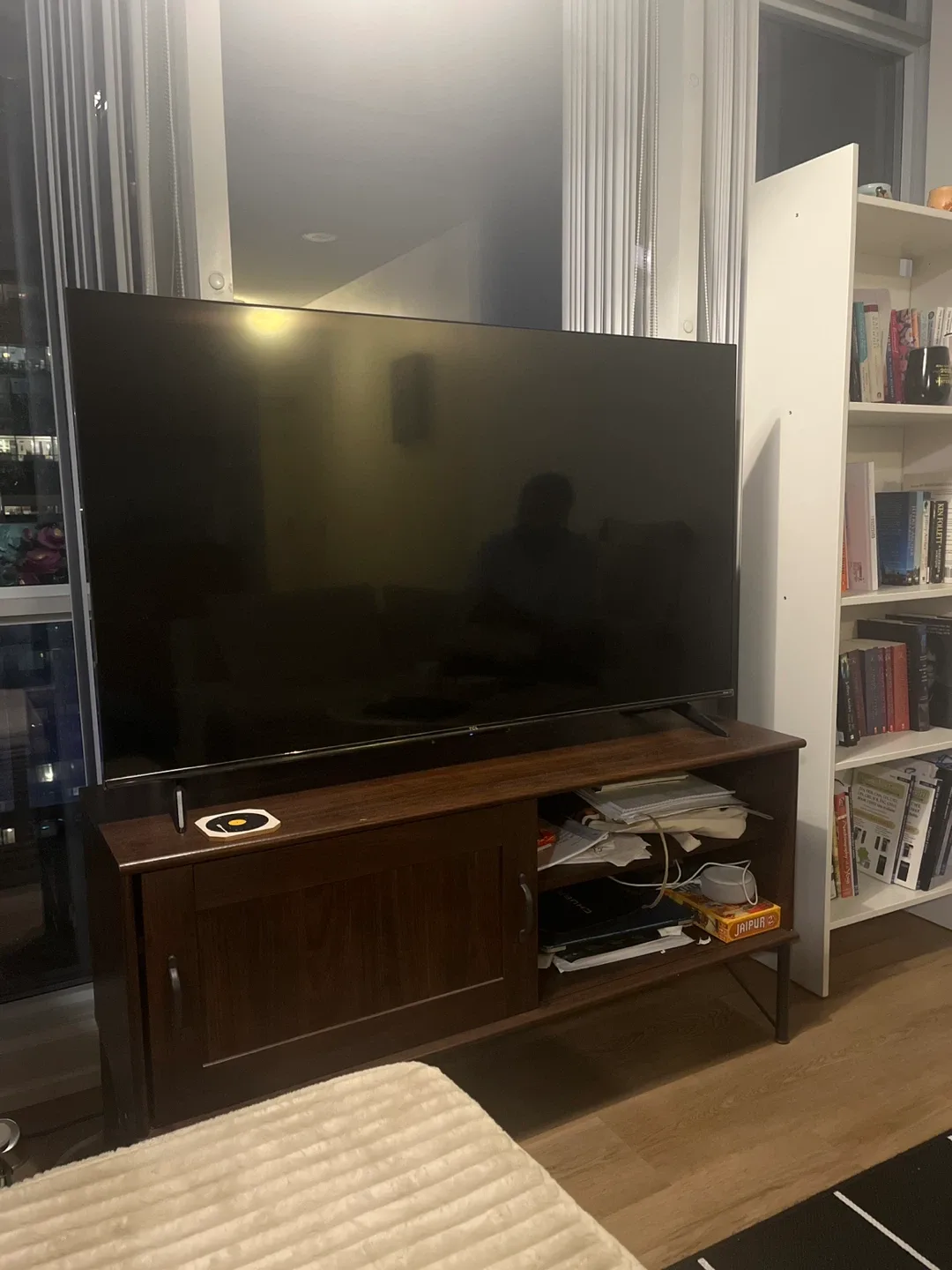 50 inches Roku TV and TV table thumbnail