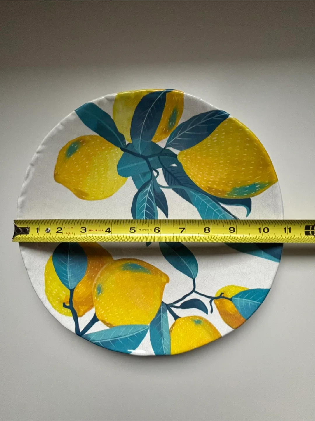 Life at Home Lemon Melamine Dinner Plate image indicator(4)