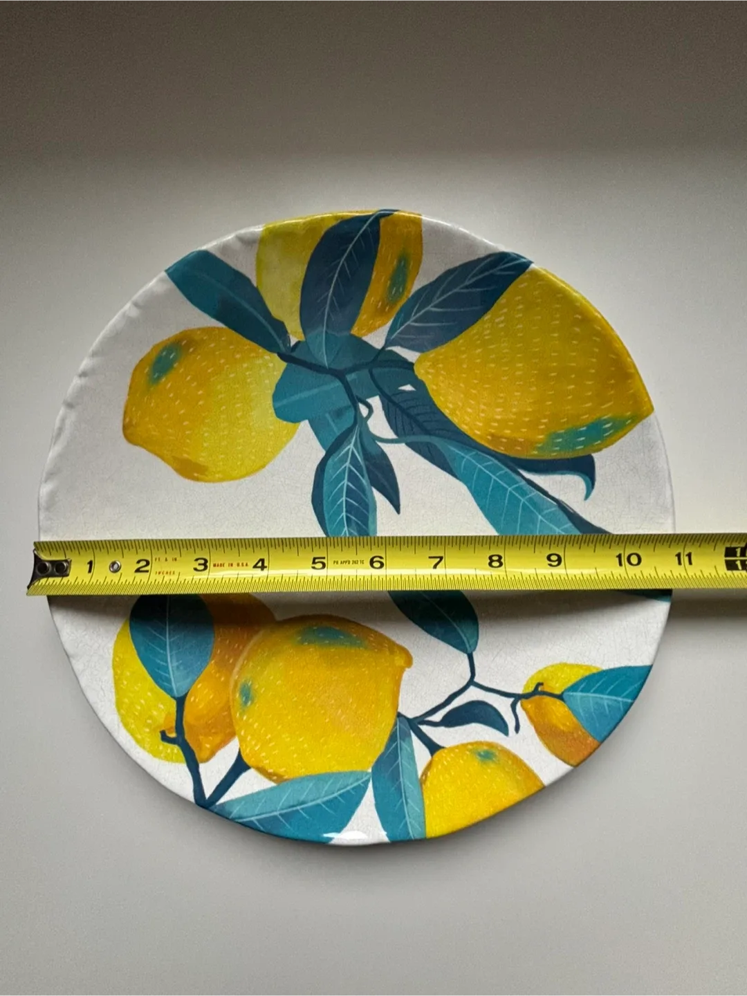 Life at Home Lemon Melamine Dinner Plate image indicator(7)