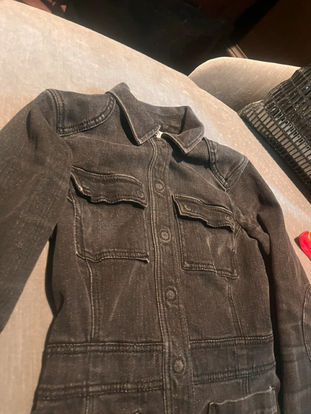 Armani Exchange Black Denim Jacket - Size XS - photo 2