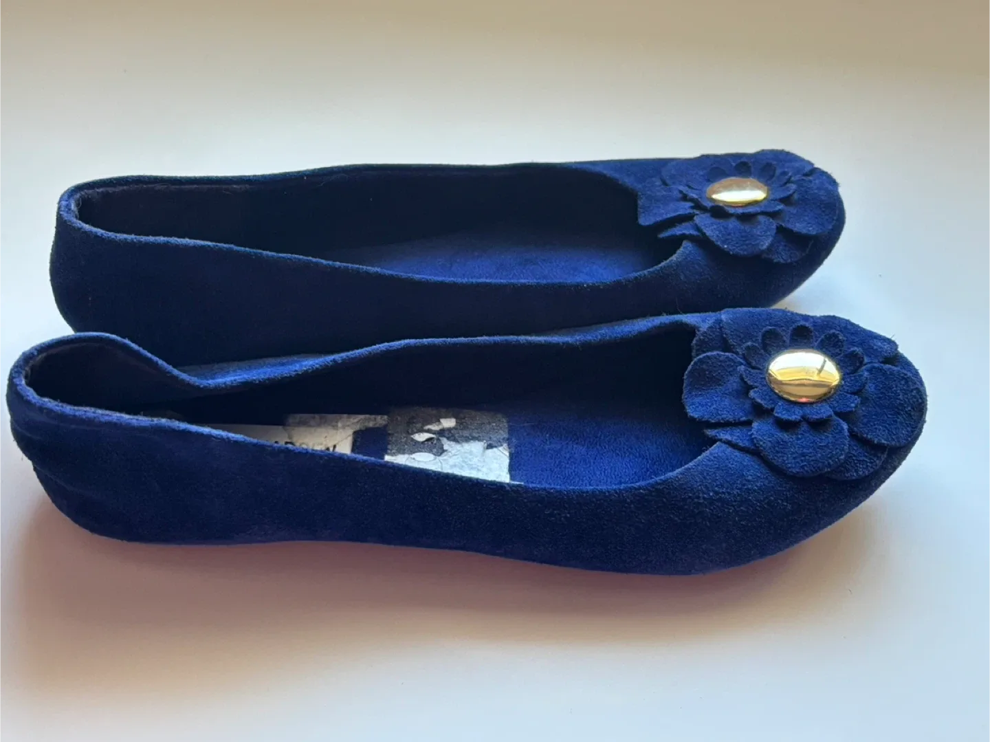 Steve Madden Rummble Blue Suede Flats - Size 8.5 thumbnail