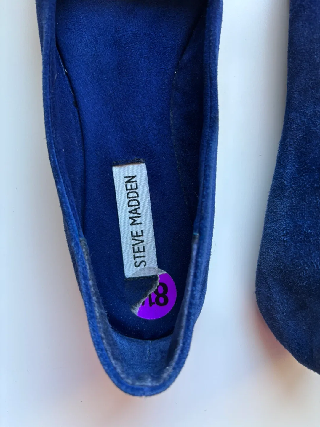 Steve Madden Rummble Blue Suede Flats - Size 8.5 image indicator(4)