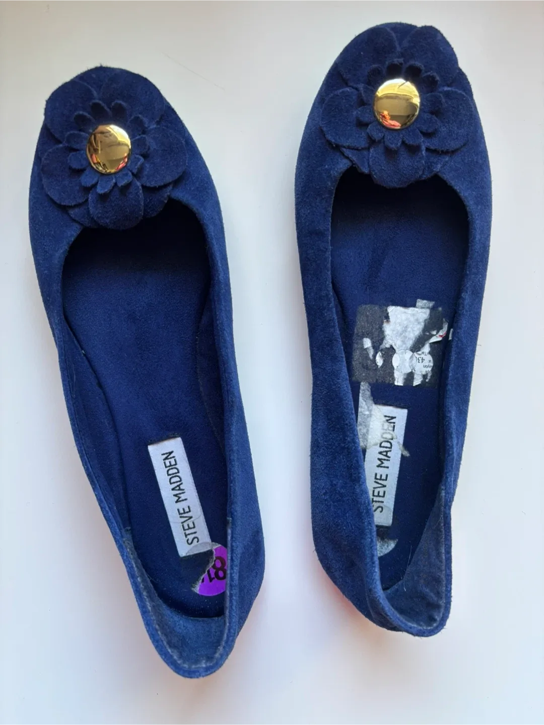 Steve Madden Rummble Blue Suede Flats - Size 8.5 image indicator(3)