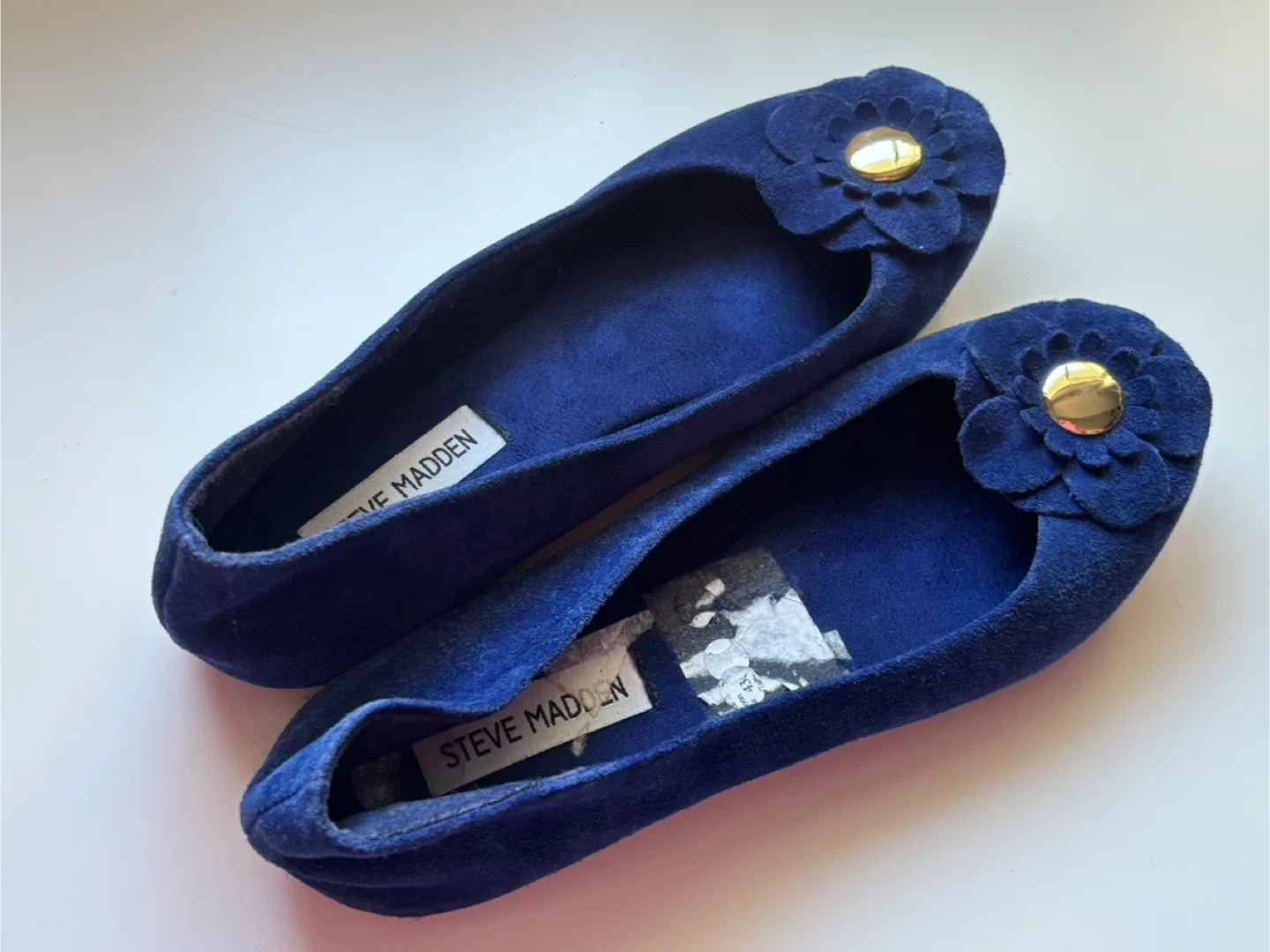 Steve Madden Rummble Blue Suede Flats - Size 8.5 image indicator(10)