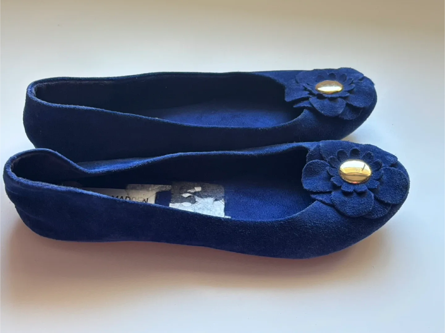 Steve Madden Rummble Blue Suede Flats - Size 8.5 image indicator(9)