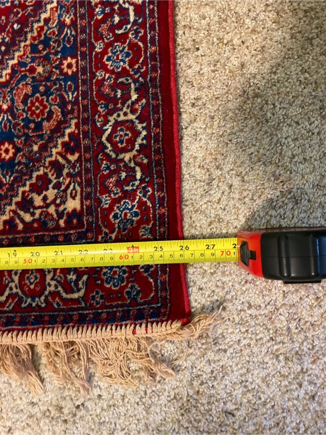 Red & Blue Patterned Area Rug (42" x 27") image indicator(6)