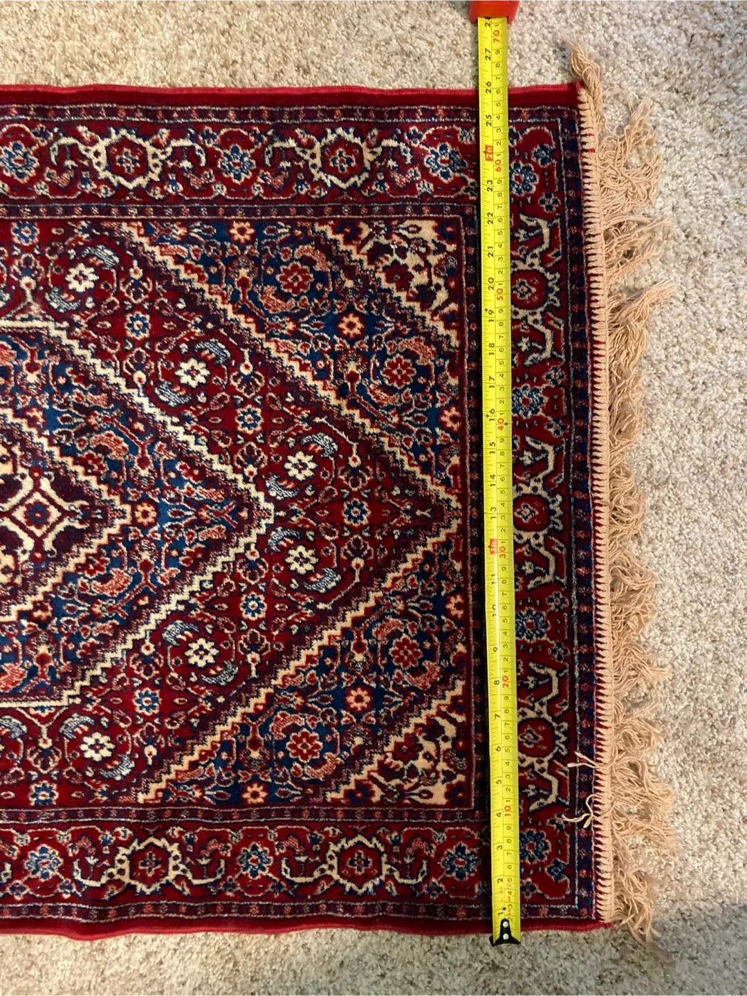 Red & Blue Patterned Area Rug (42" x 27") image indicator(4)