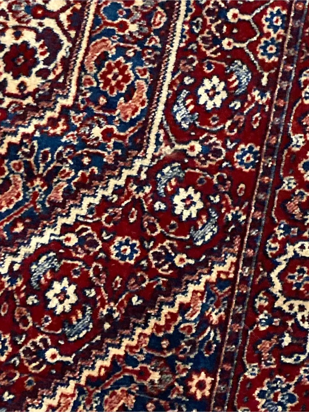 Red & Blue Patterned Area Rug (42" x 27") thumbnail