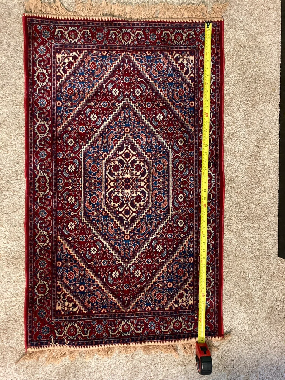 Red & Blue Patterned Area Rug (42" x 27") image indicator(7)