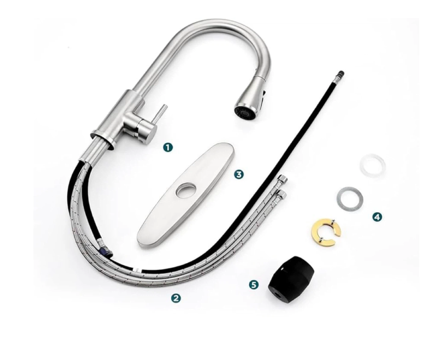 Pull Down Kitchen Faucet - Brushed Nickel - photo 5