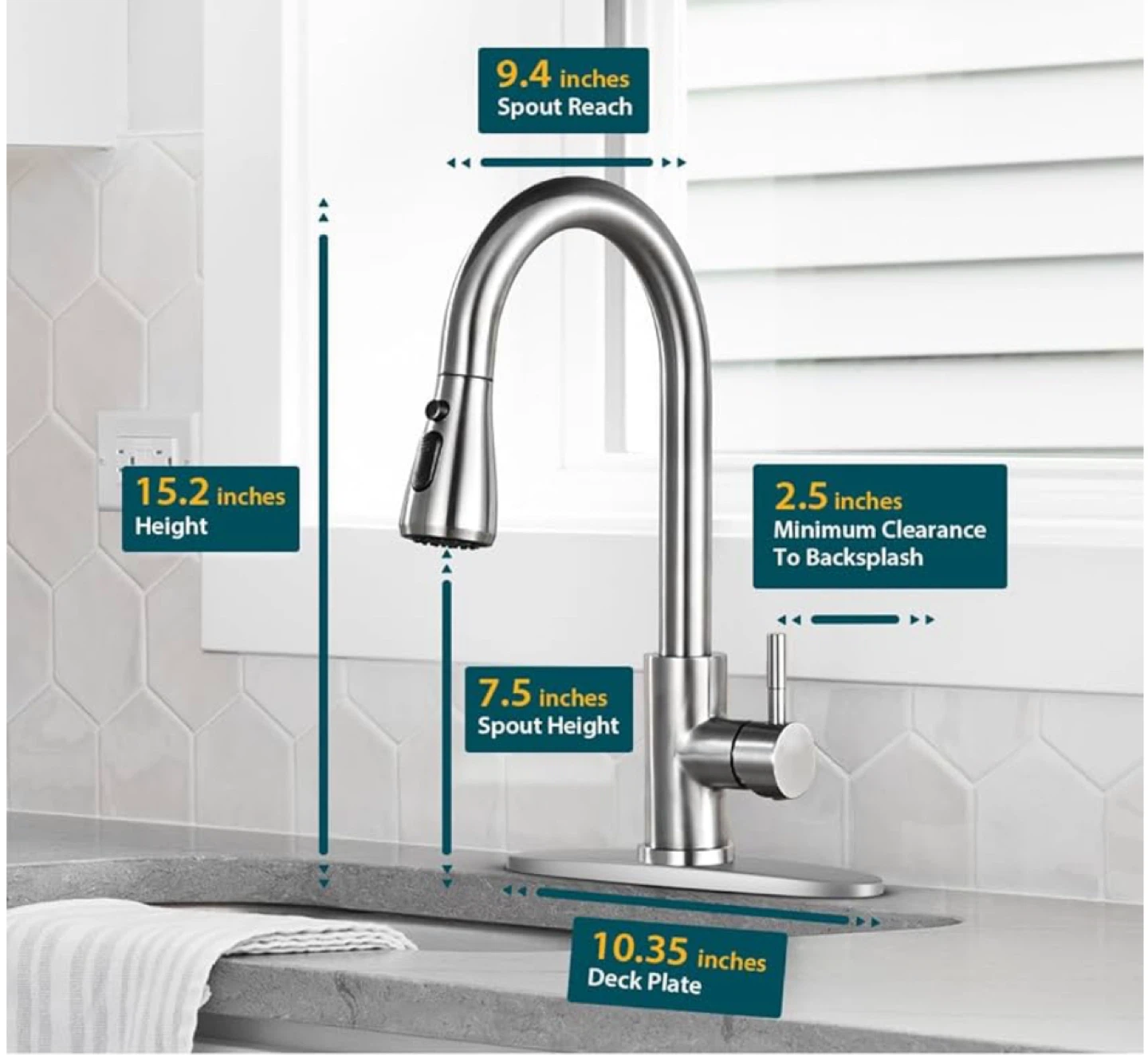 Pull Down Kitchen Faucet - Brushed Nickel - photo 4