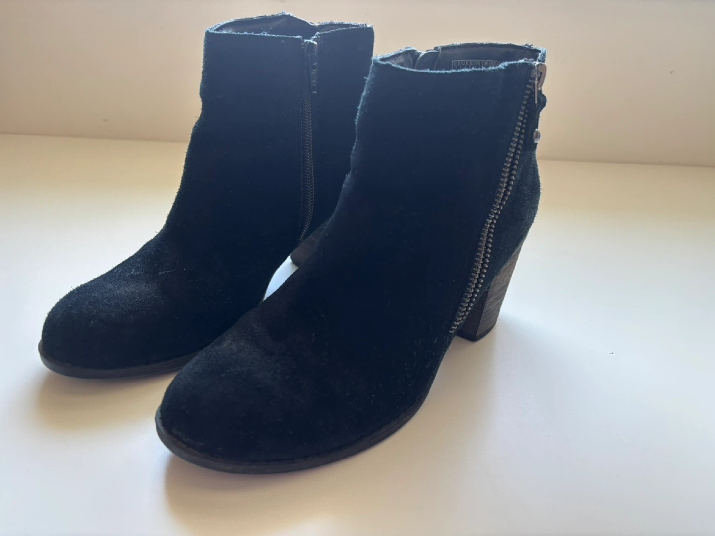 Skechers Black Suede Ankle Boots - Size 7 - photo 2
