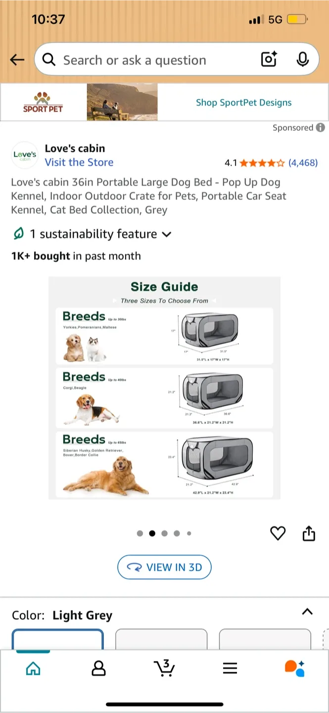 SP Pop Open Kennel - Portable Pet Playpen image indicator(6)