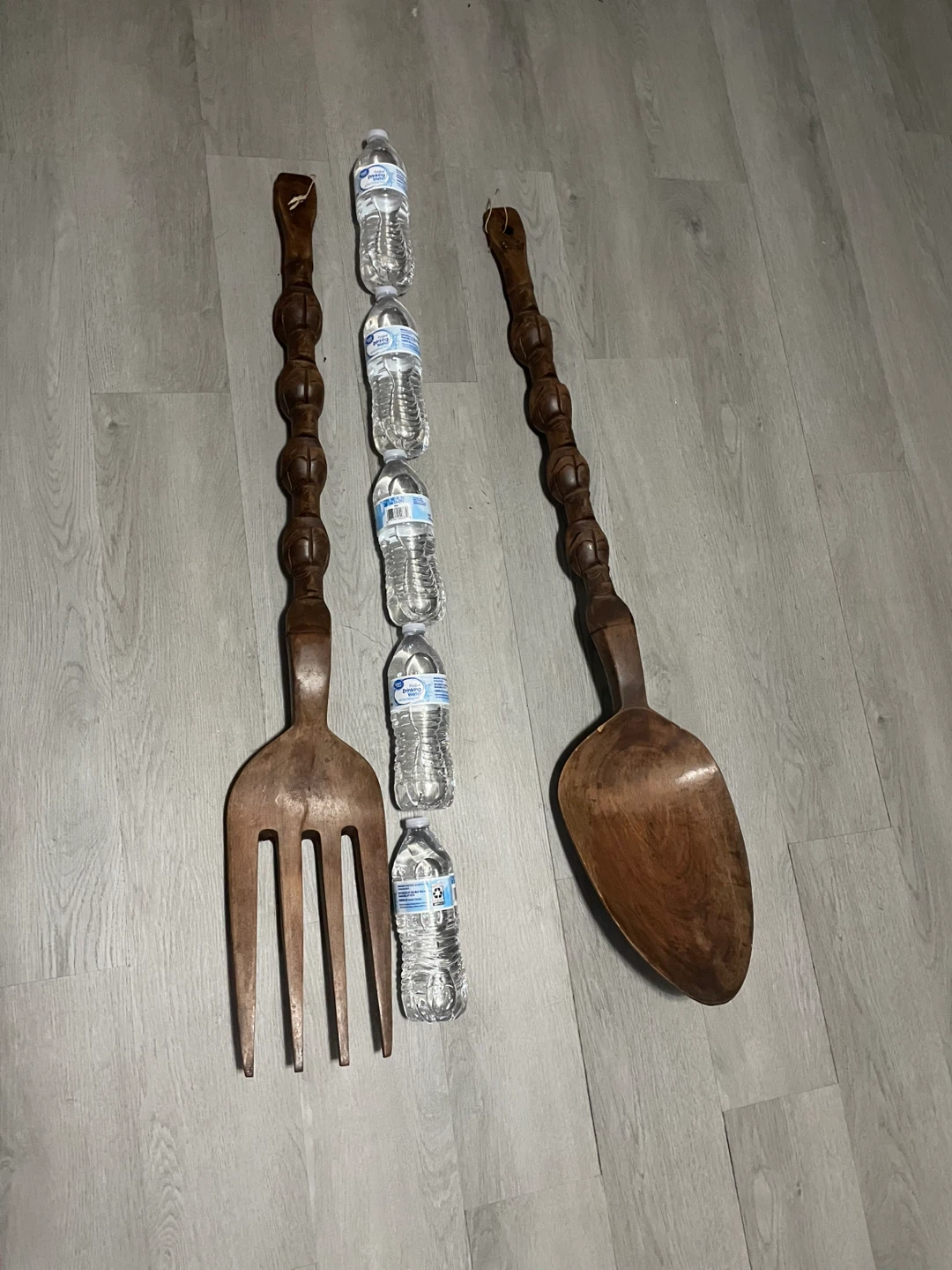 Vintage Wooden Fork and Spoon Wall Decor - photo 2