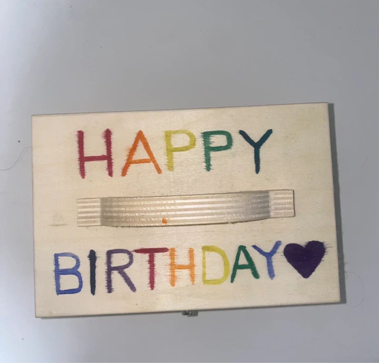 Happy Birthday Wooden Box / Jewellery Box image indicator(3)