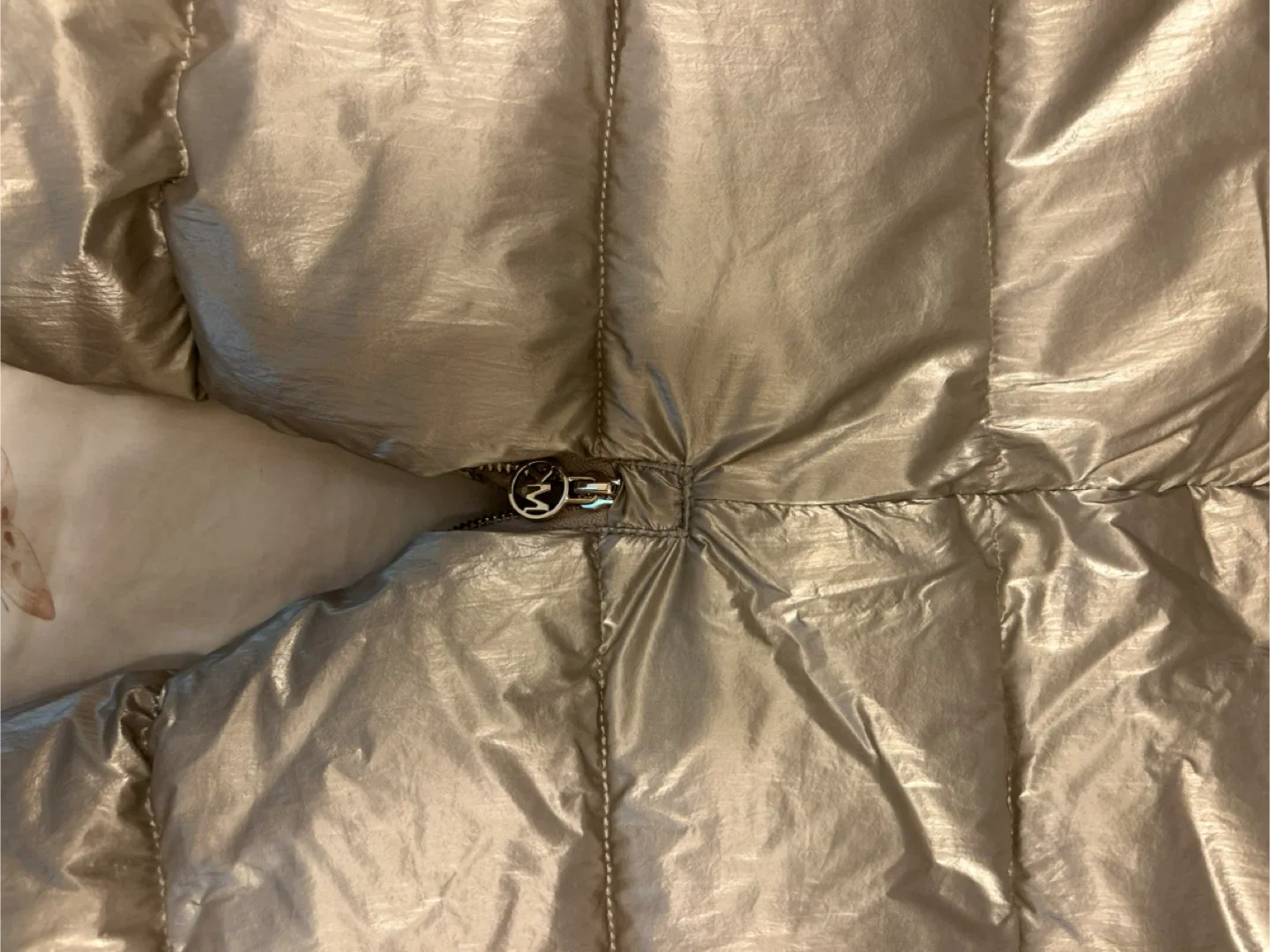 Michael Kors Silver Puffer Snowsuit 6-9M - New! image indicator(6)