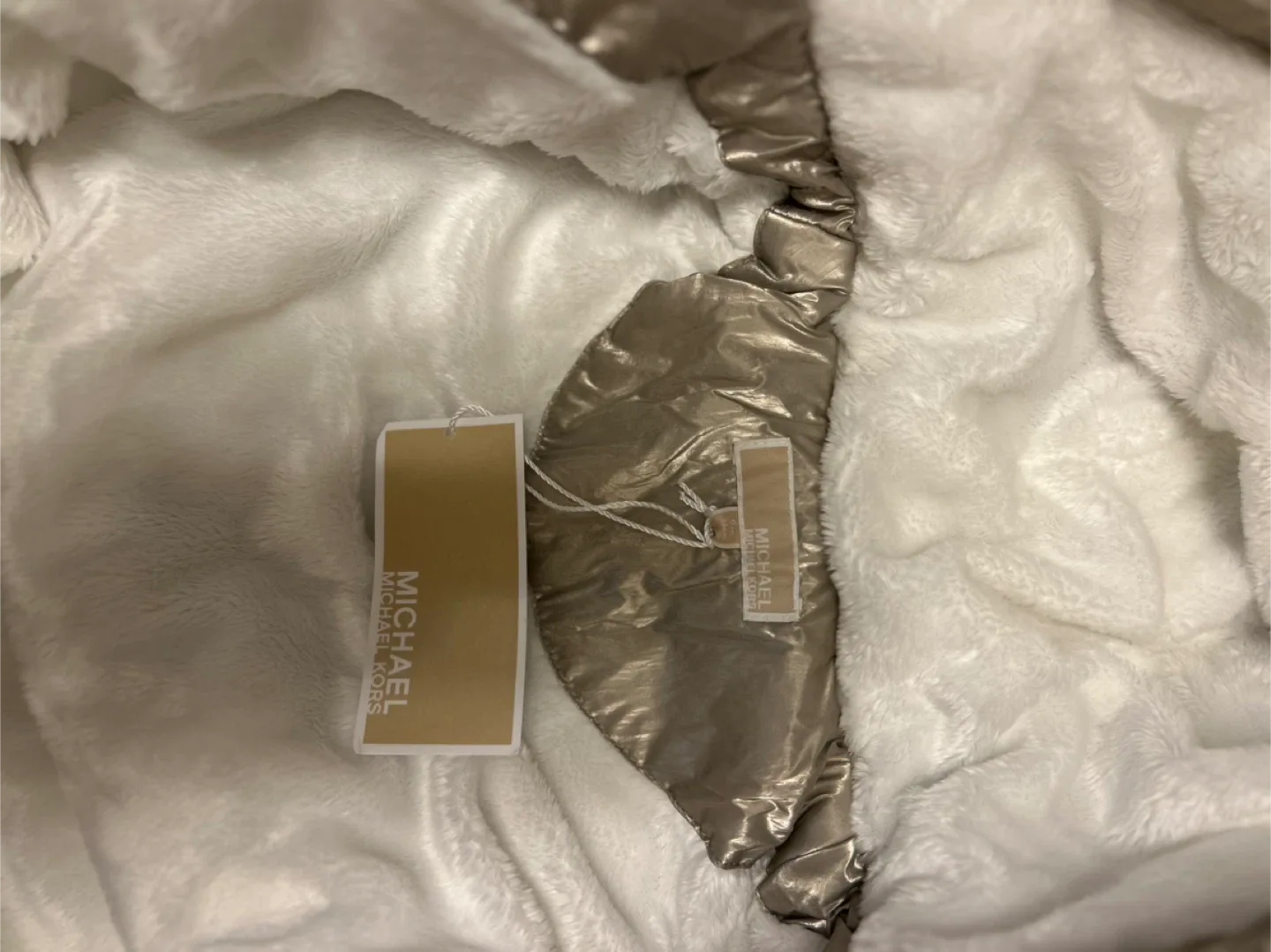 Michael Kors Silver Puffer Snowsuit 6-9M - New! image indicator(5)