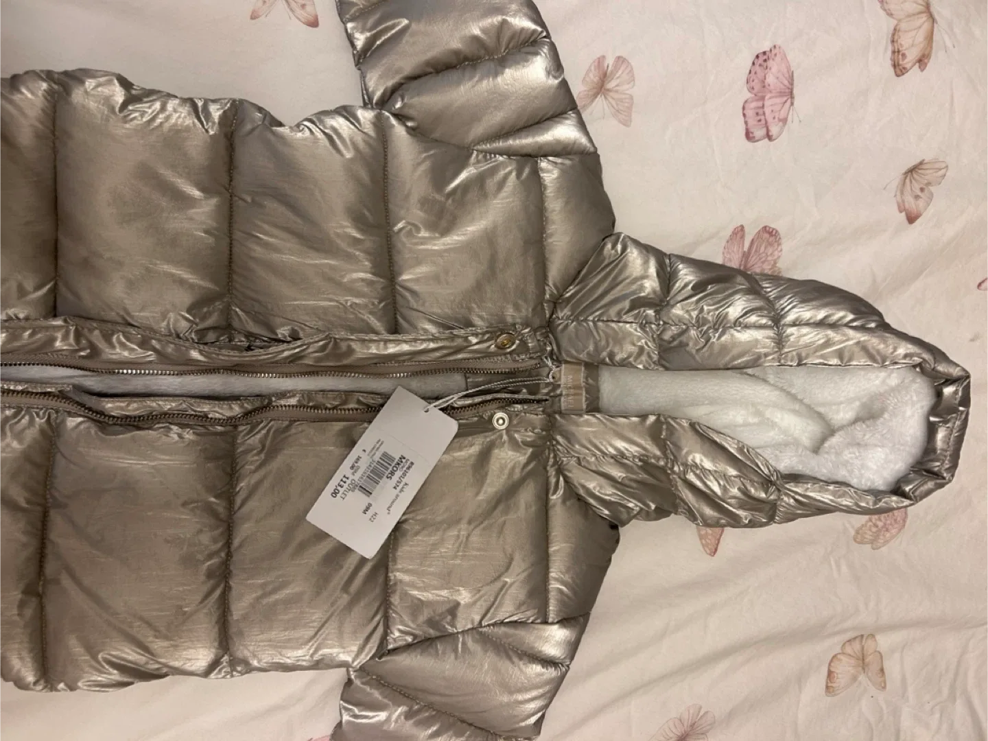 Michael Kors Silver Puffer Snowsuit 6-9M - New! image indicator(3)