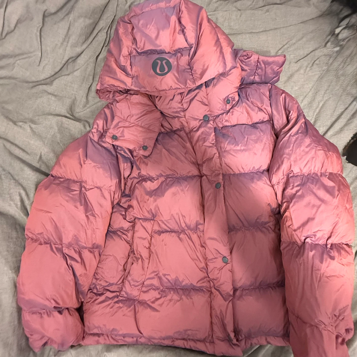 Lululemon Wunder Puff Jacket Size 12  Heathered Plumful