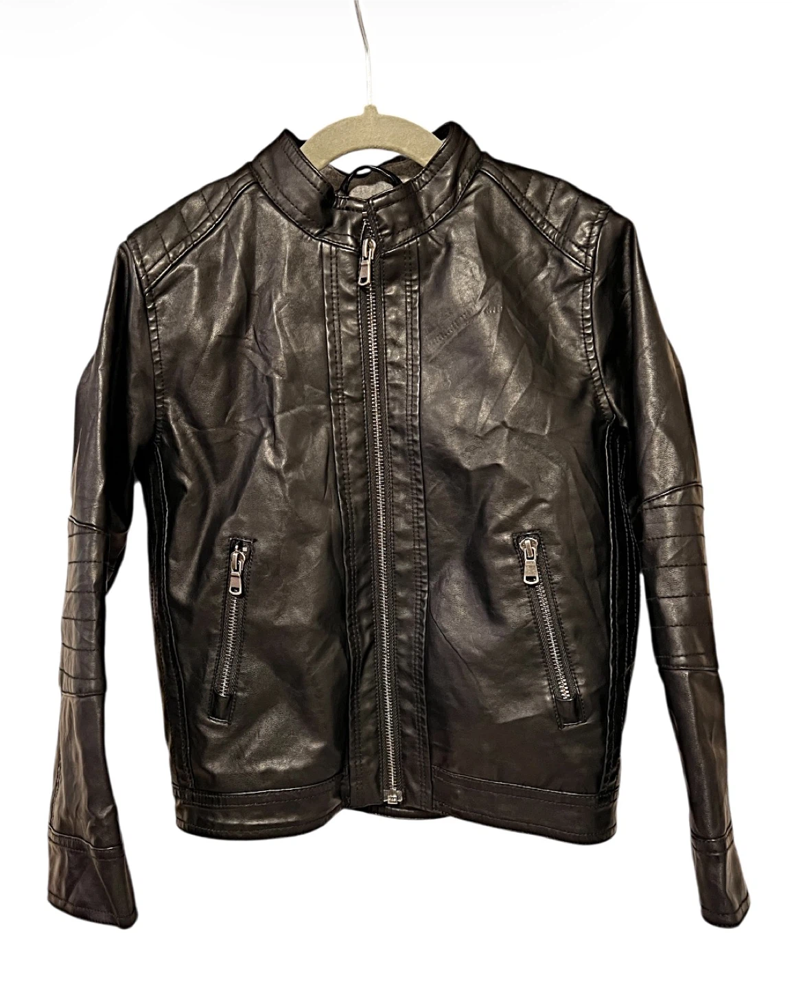 H&M Boys’ Faux Leather Jacket – Size 6–7Y