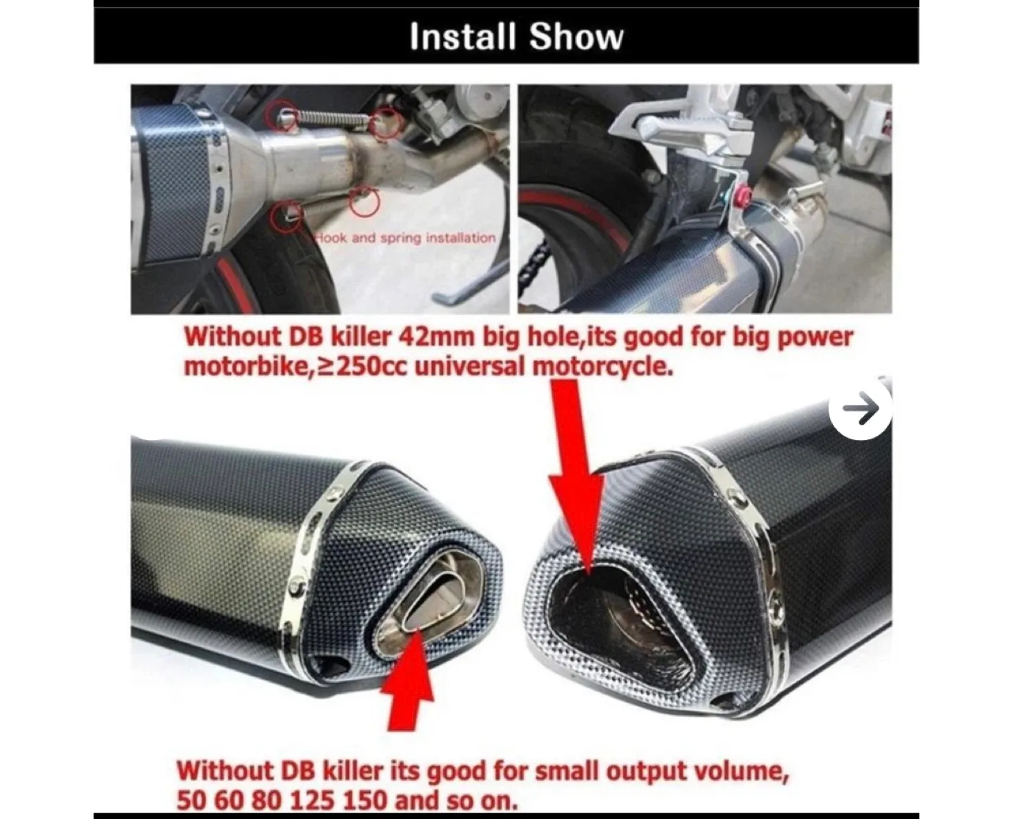 Akrapovic Style Motorcycle Exhaust Muffler image indicator(4)