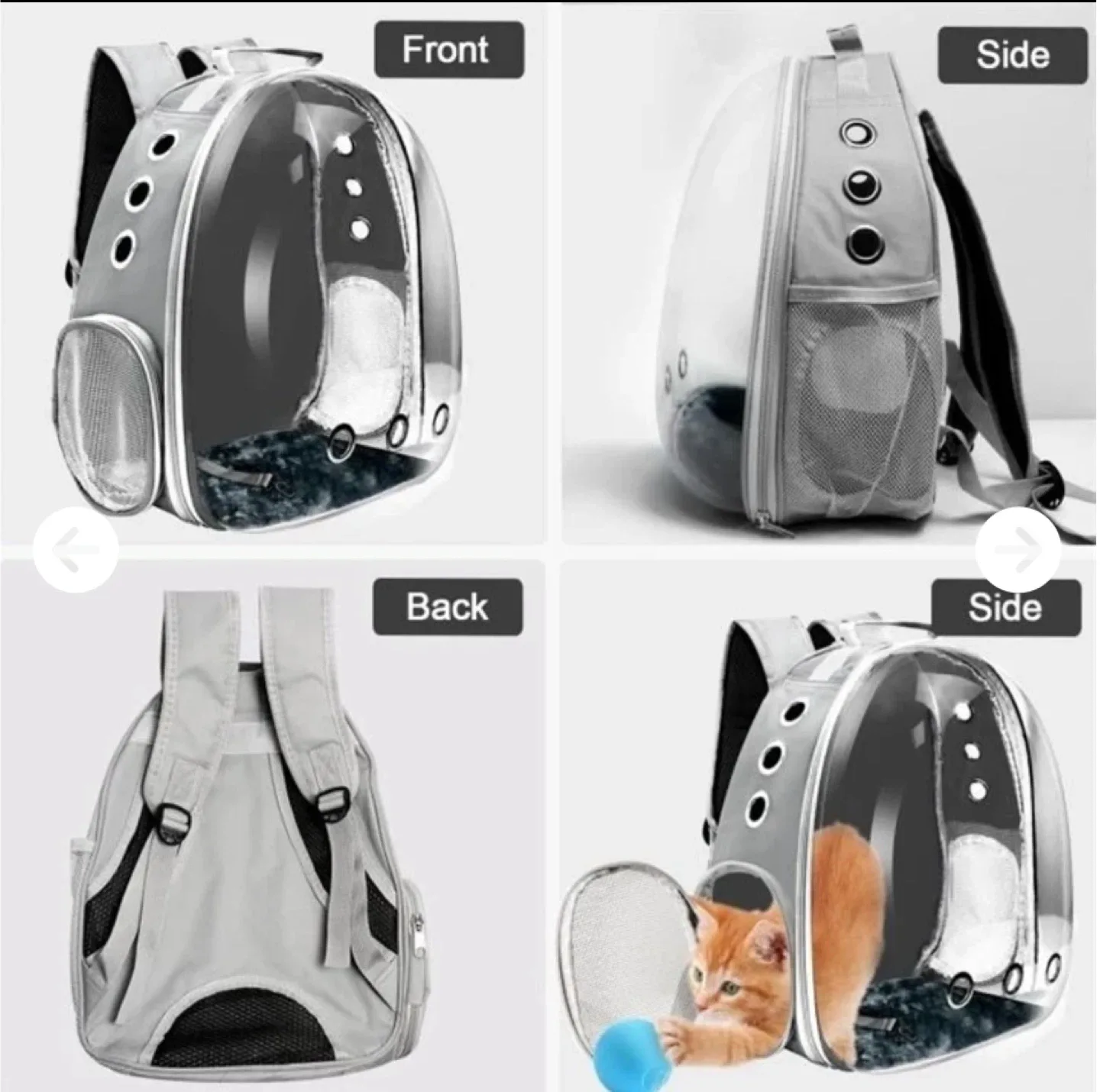 Bubble Pet Carrier Backpack - Grey image indicator(4)