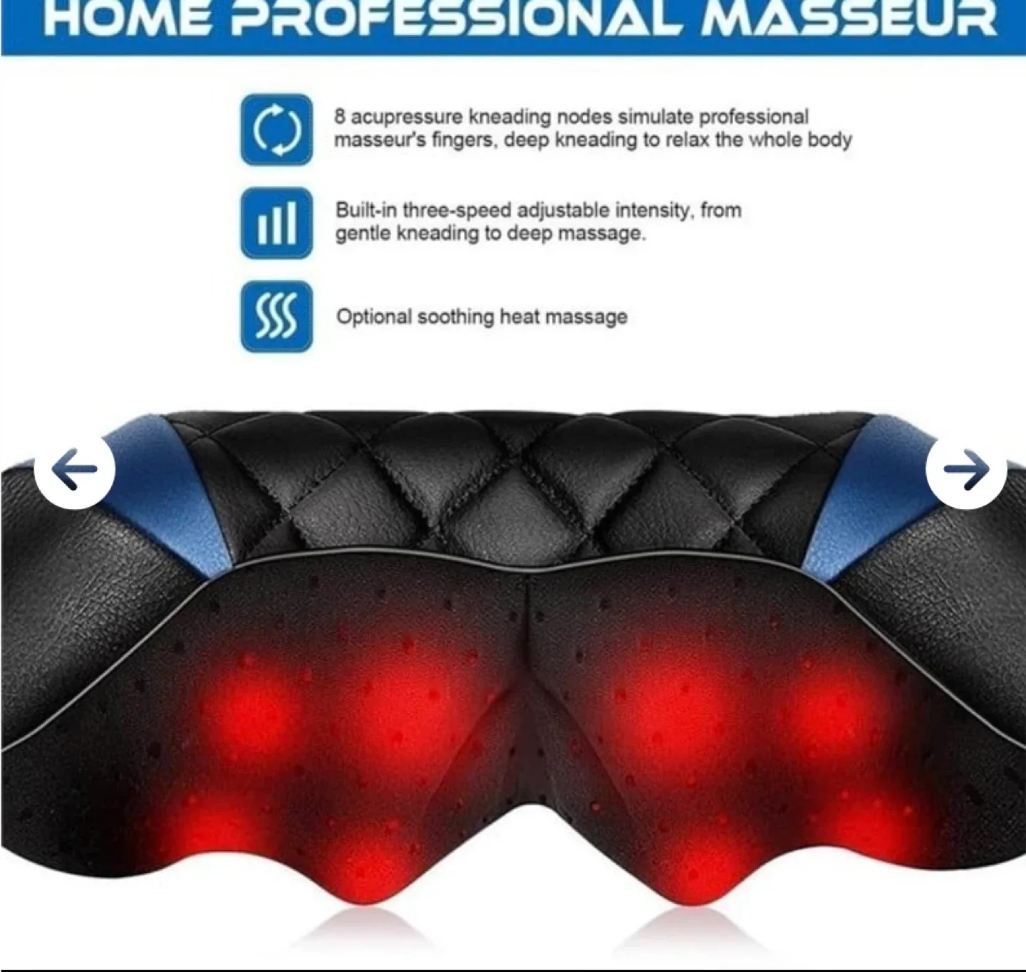 Comfier Cordless Neck Massager with Heat image indicator(5)