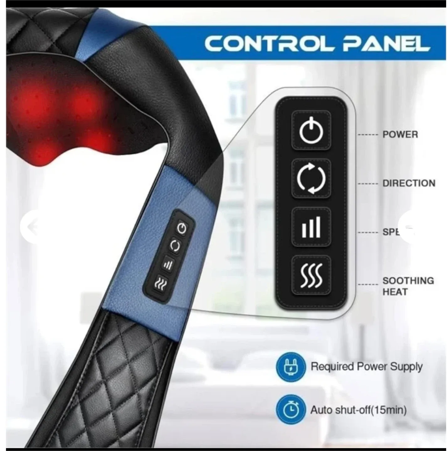 Comfier Cordless Neck Massager with Heat image indicator(3)