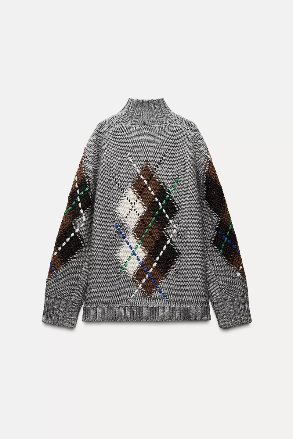 Zara grey sweater S with wool and alpaca - photo 3