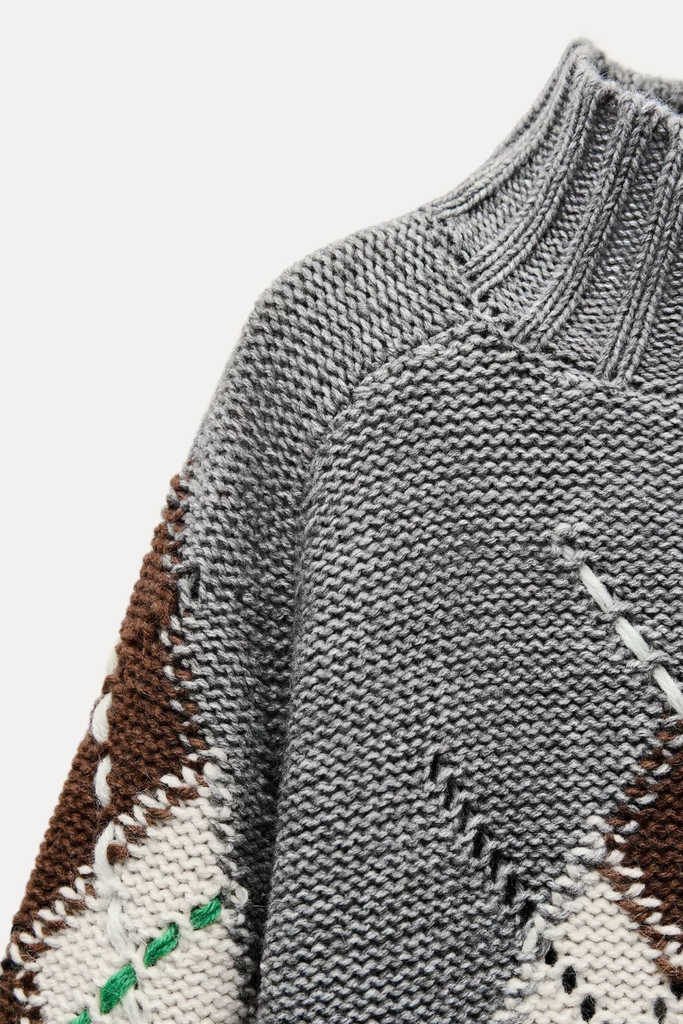 Zara grey sweater S with wool and alpaca - photo 5
