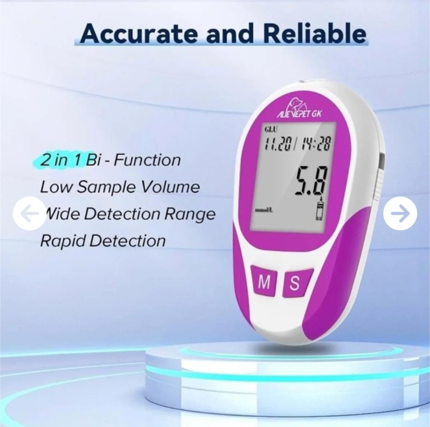 Alienpet GK Blood Glucose & Ketone Meter for Pets image indicator(2)