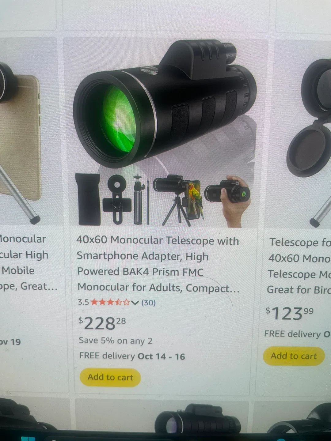 40x60 Monocular Telescope with Smartphone Adapter image indicator(2)