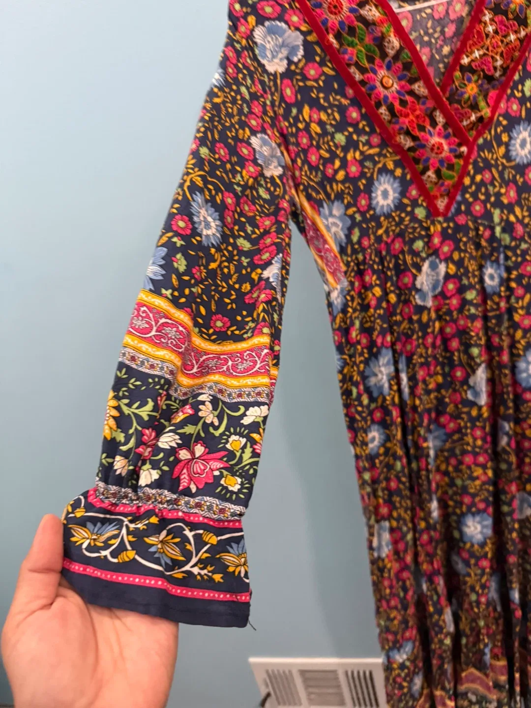 Floral Print Long Sleeve Dress size M image indicator(2)