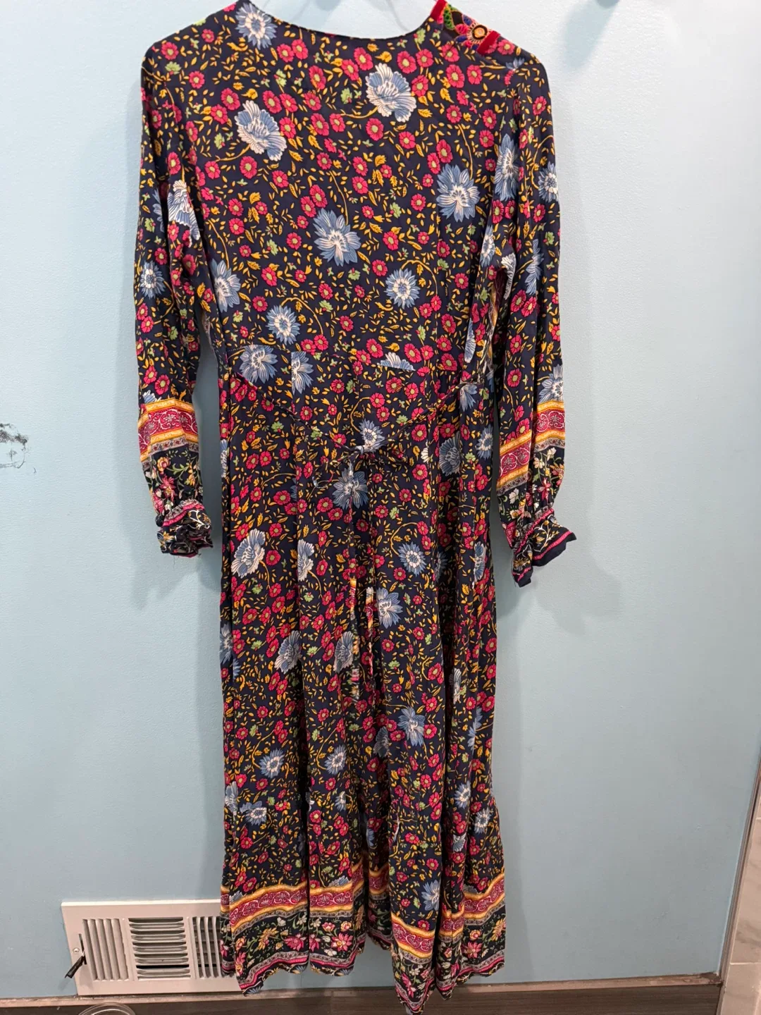 Floral Print Long Sleeve Dress size M image indicator(6)