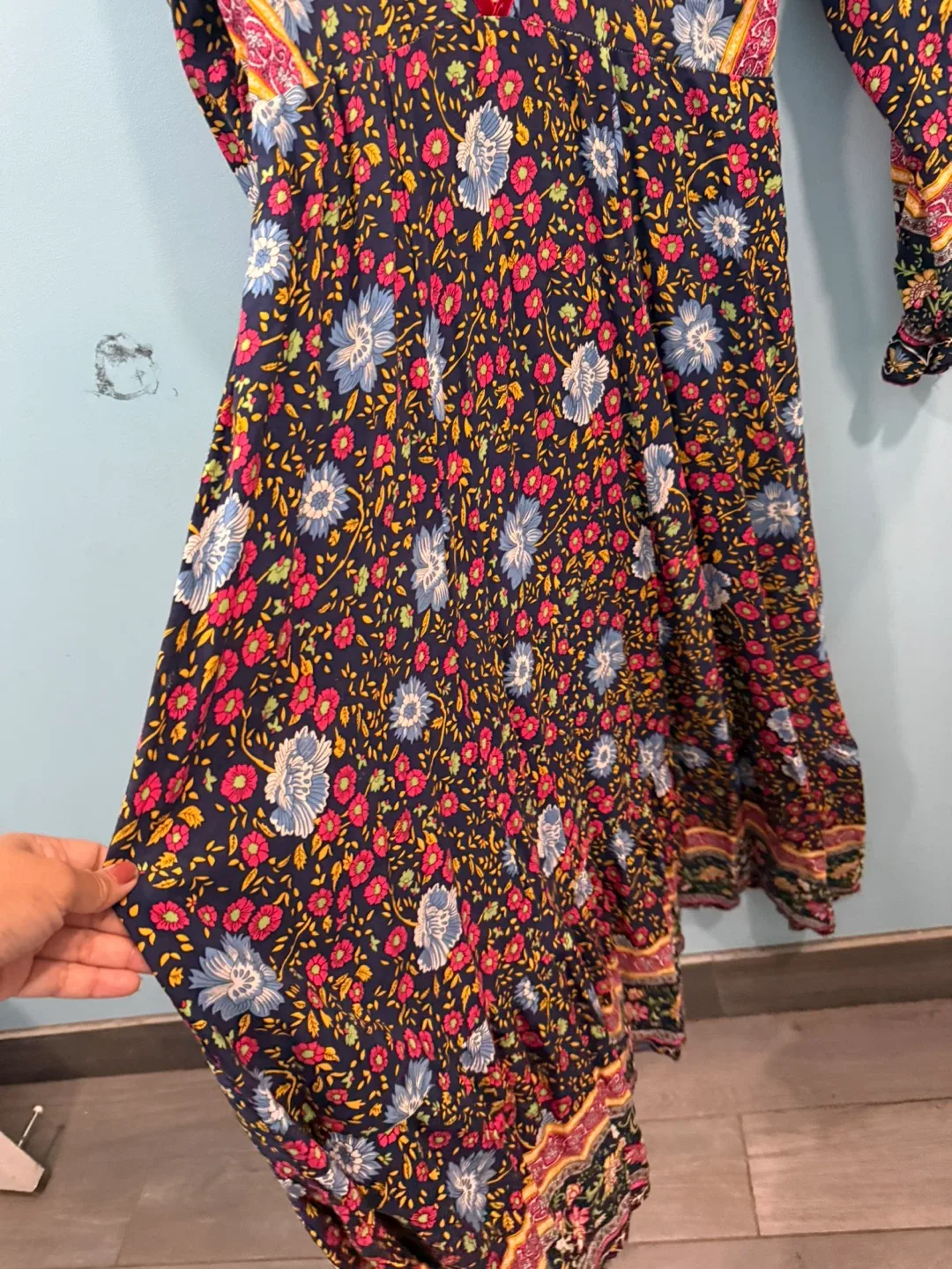 Floral Print Long Sleeve Dress size M image indicator(3)