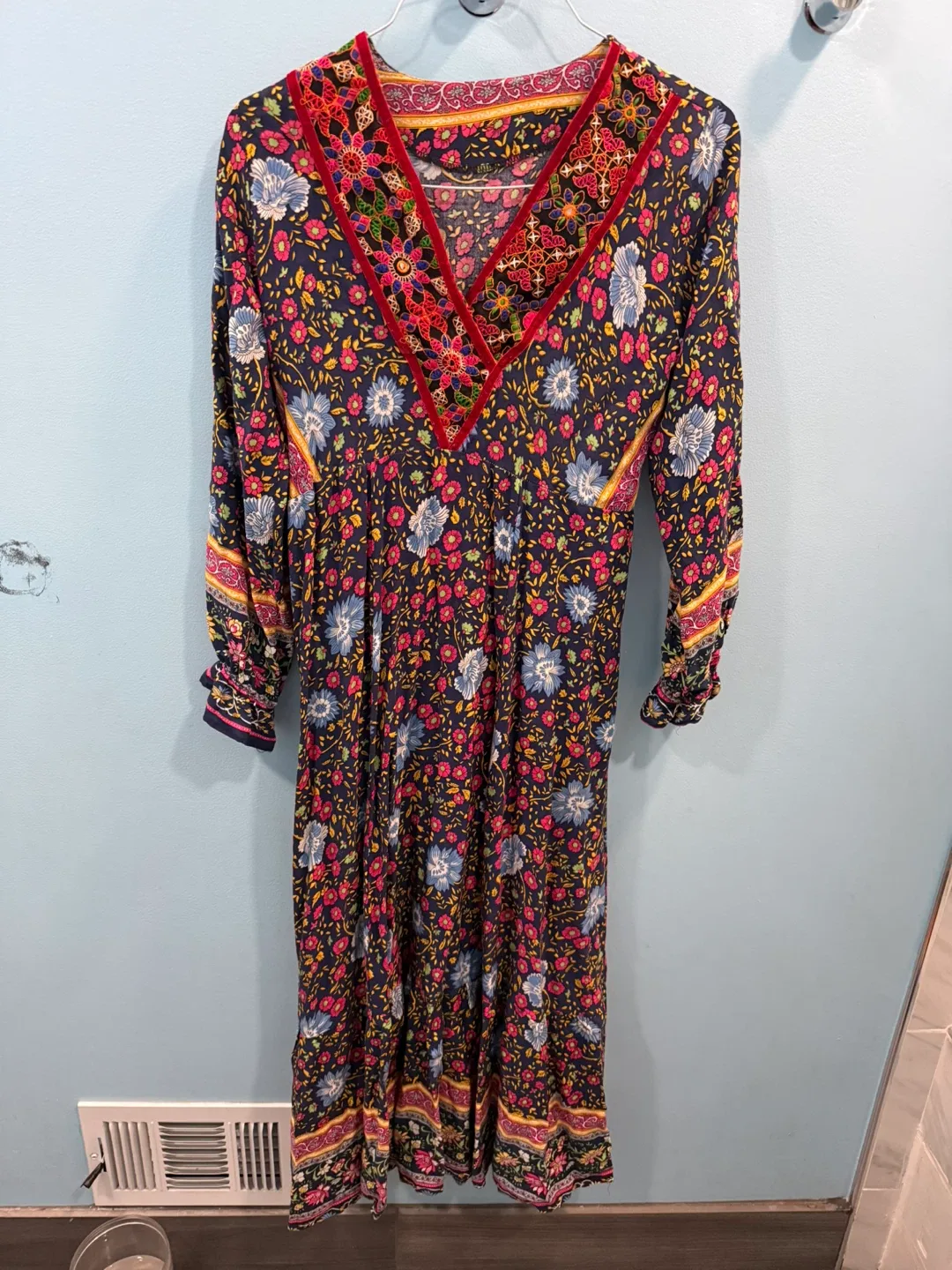 Floral Print Long Sleeve Dress size M image indicator(5)