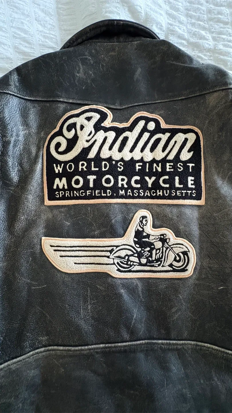 Indian Motorcycle Vintage Leather Jacket image indicator(3)