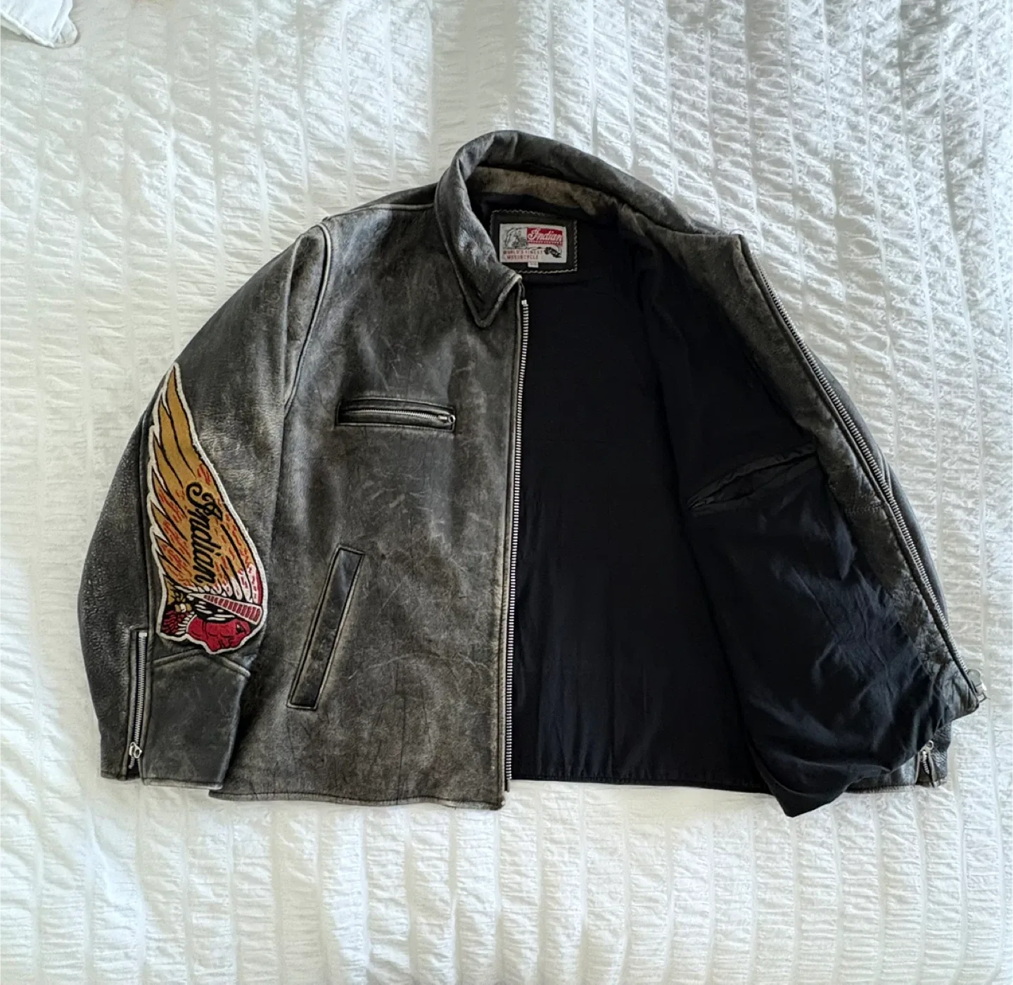 Indian Motorcycle Vintage Leather Jacket image indicator(4)