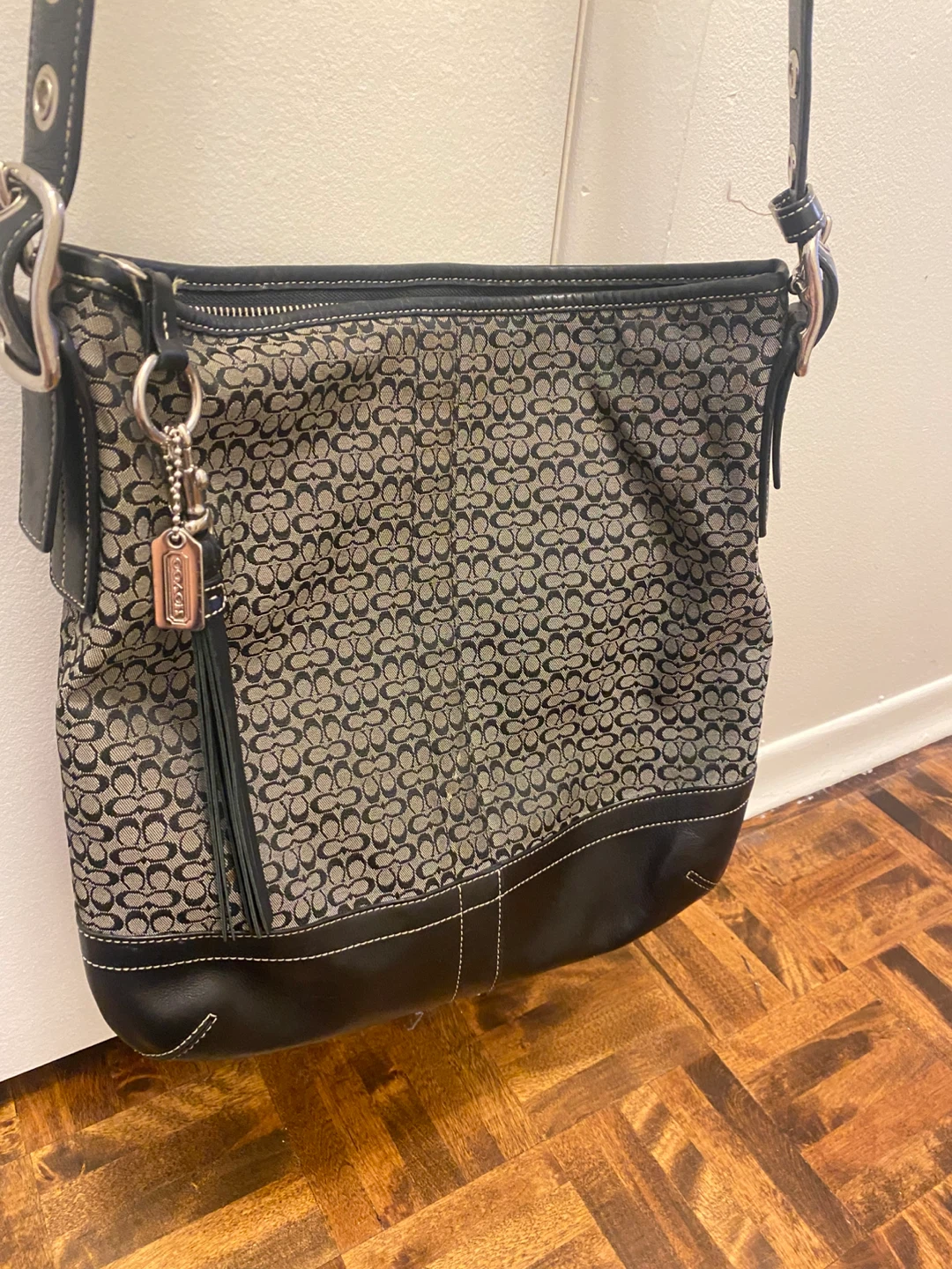 Coach Black Signature Canvas Crossbody Bag