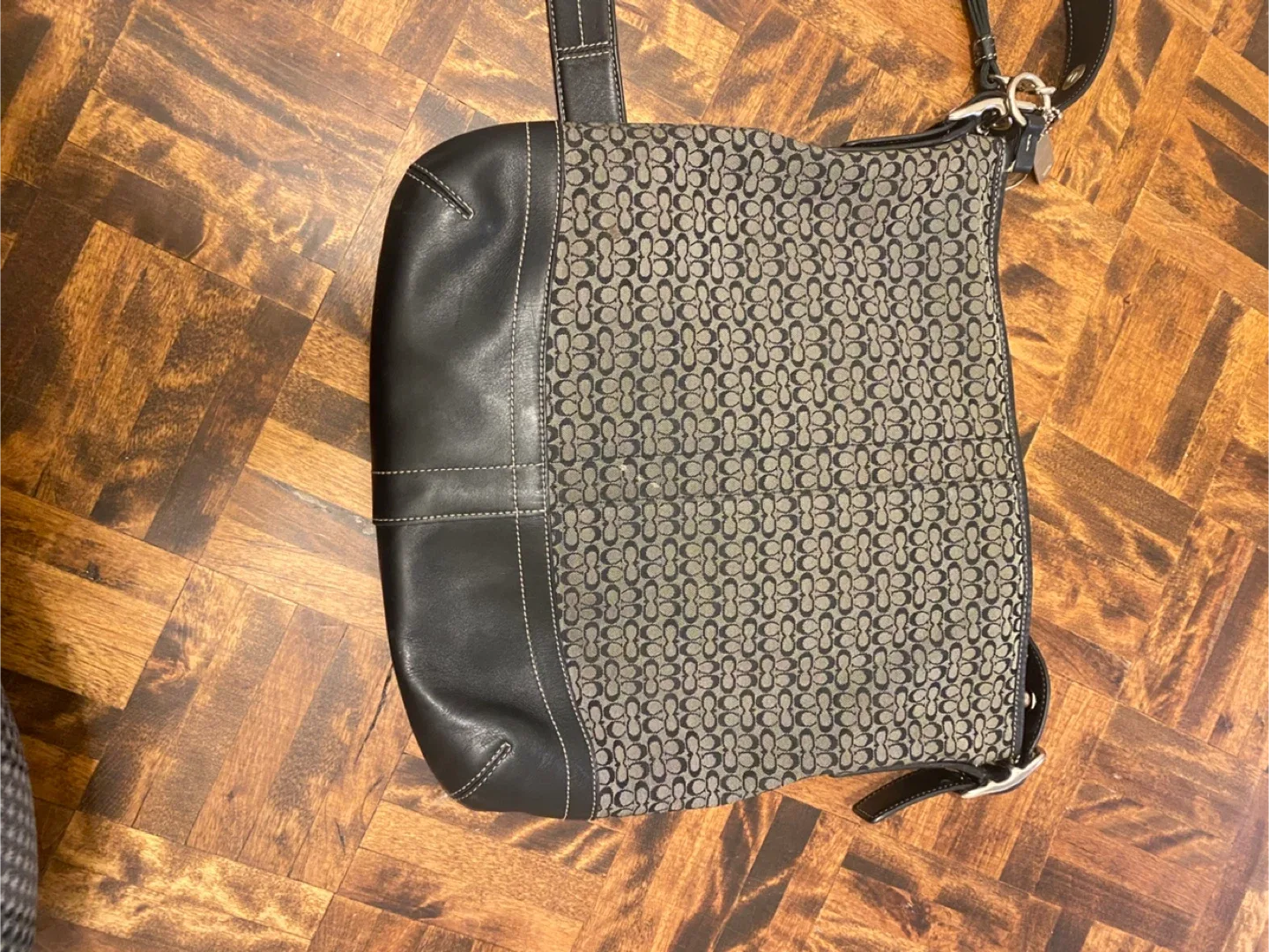 Coach Black Signature Canvas Crossbody Bag image indicator(4)