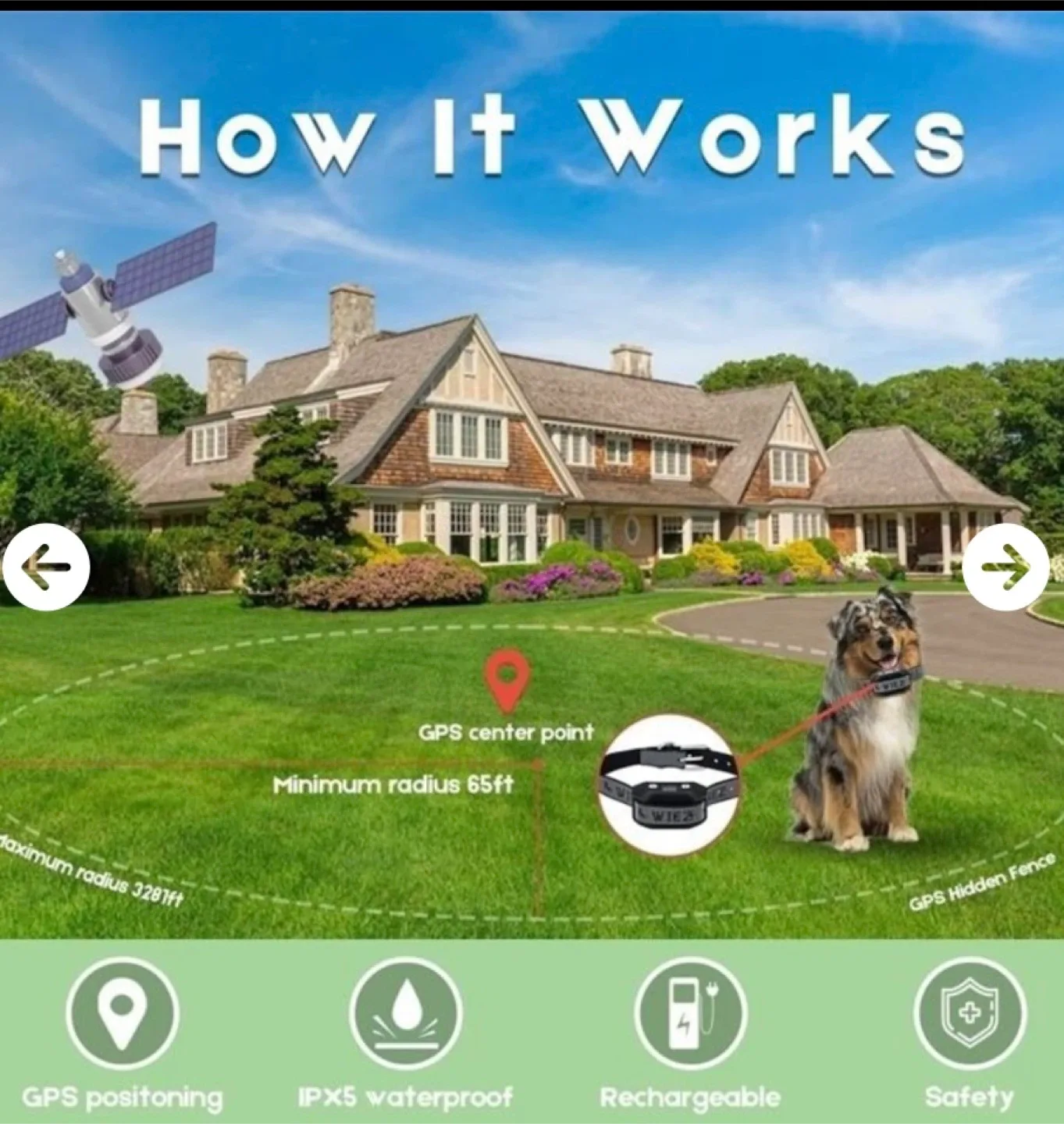 WIEZ Dog Fence Wireless GPS System image indicator(3)