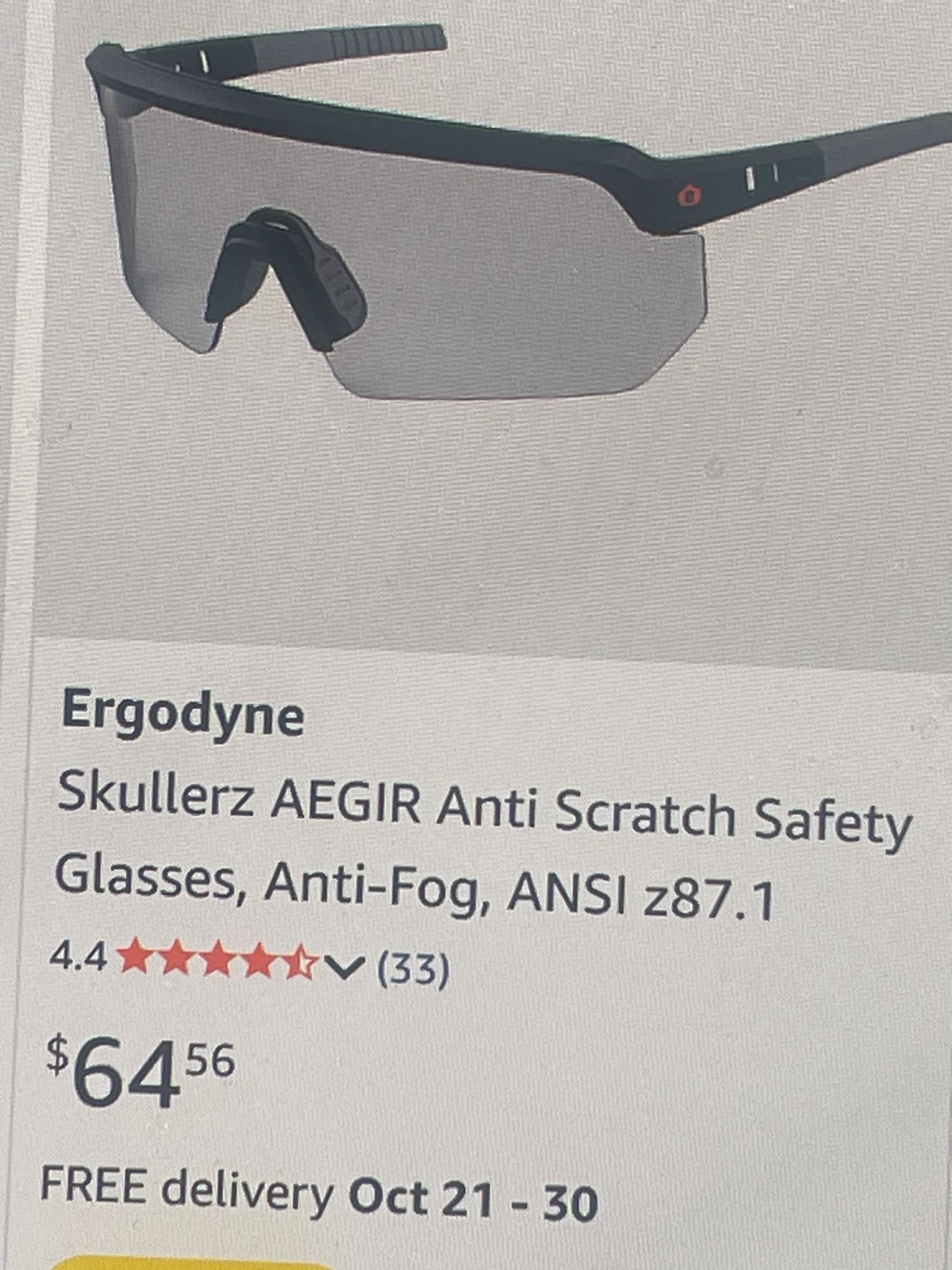 Ergodyne Skullerz Aegir Anti-Scratch Safety Glasses - photo 5