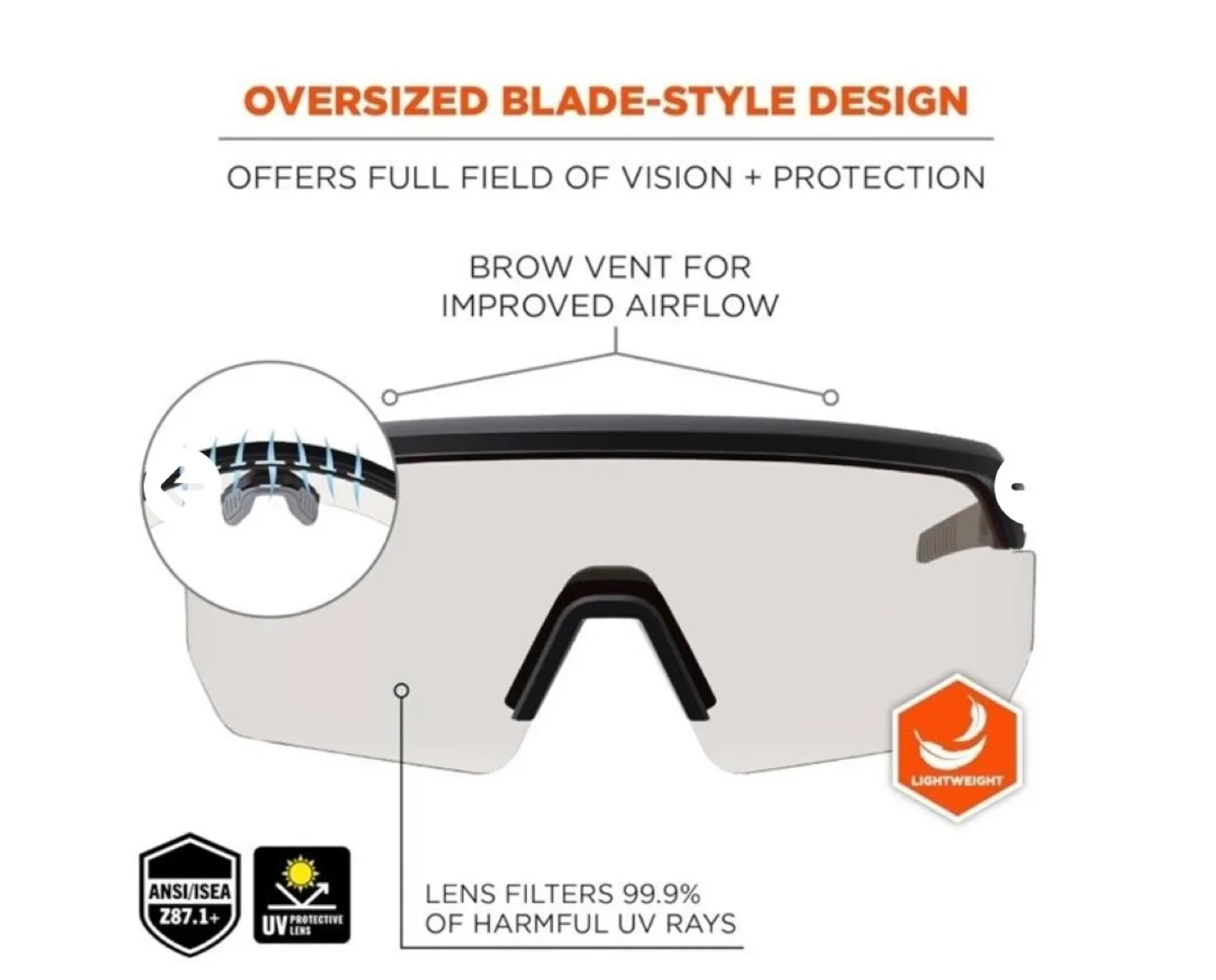 Ergodyne Skullerz Aegir Anti-Scratch Safety Glasses image indicator(2)