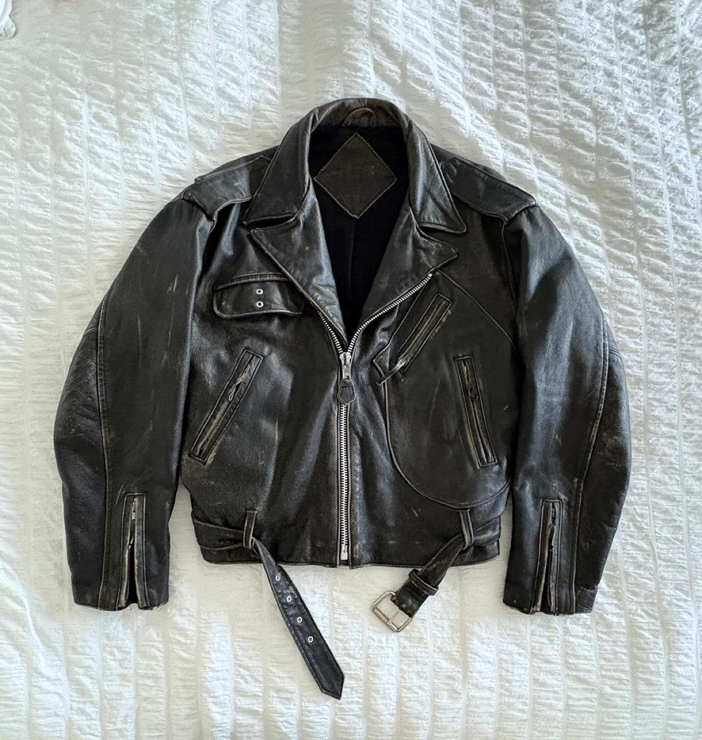 Vincent Black Lightning Vintage Leather Motorcycle Jacket