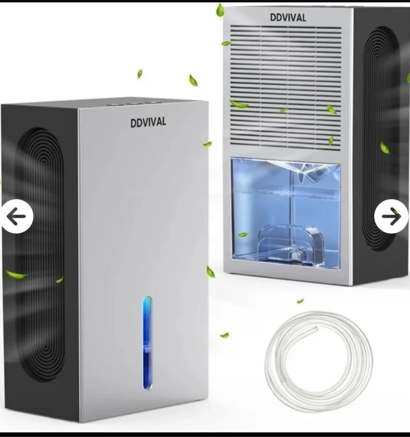 DDVIVAL Dehumidifier - 96oz Water Tank thumbnail