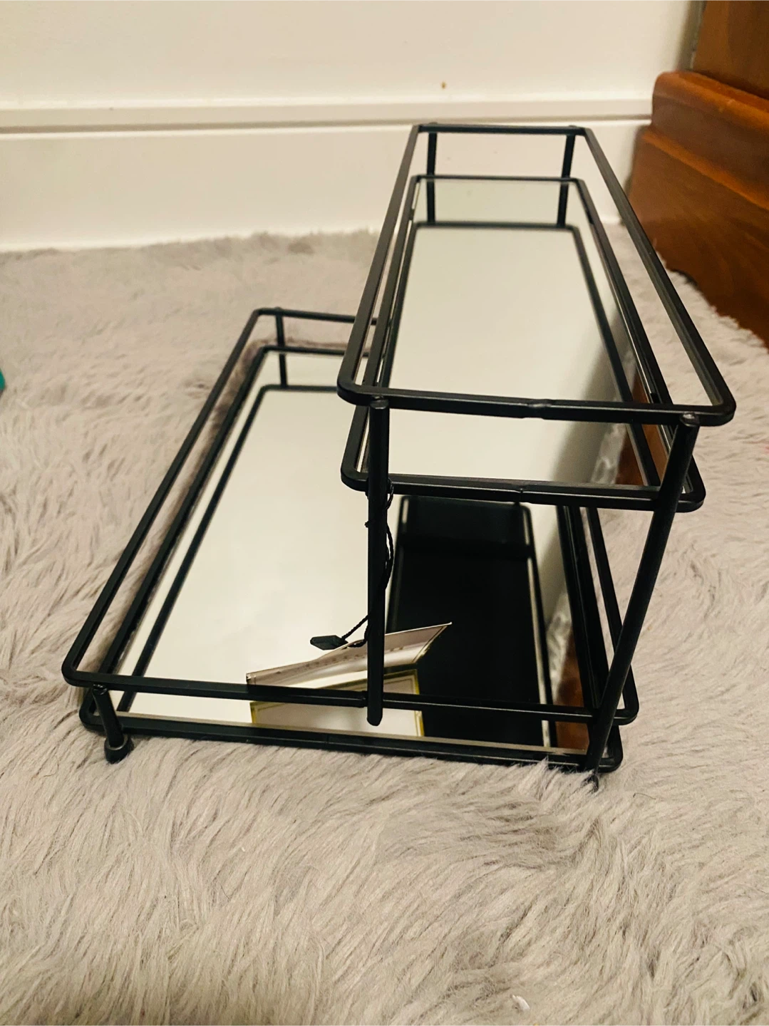 Chateau Collection Vanity Tray - Black Metal & Mirror - photo 4