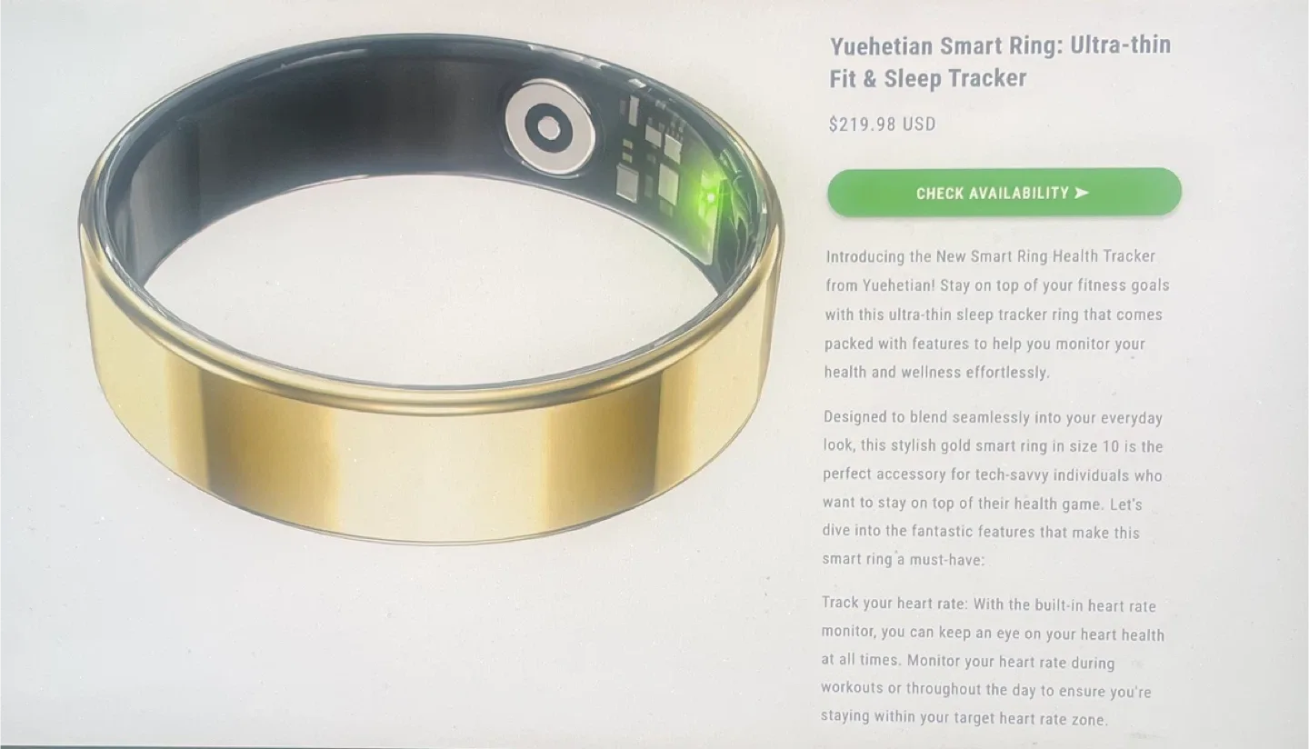 Yuehetian Smart Ring - Health & Activity Tracker image indicator(6)