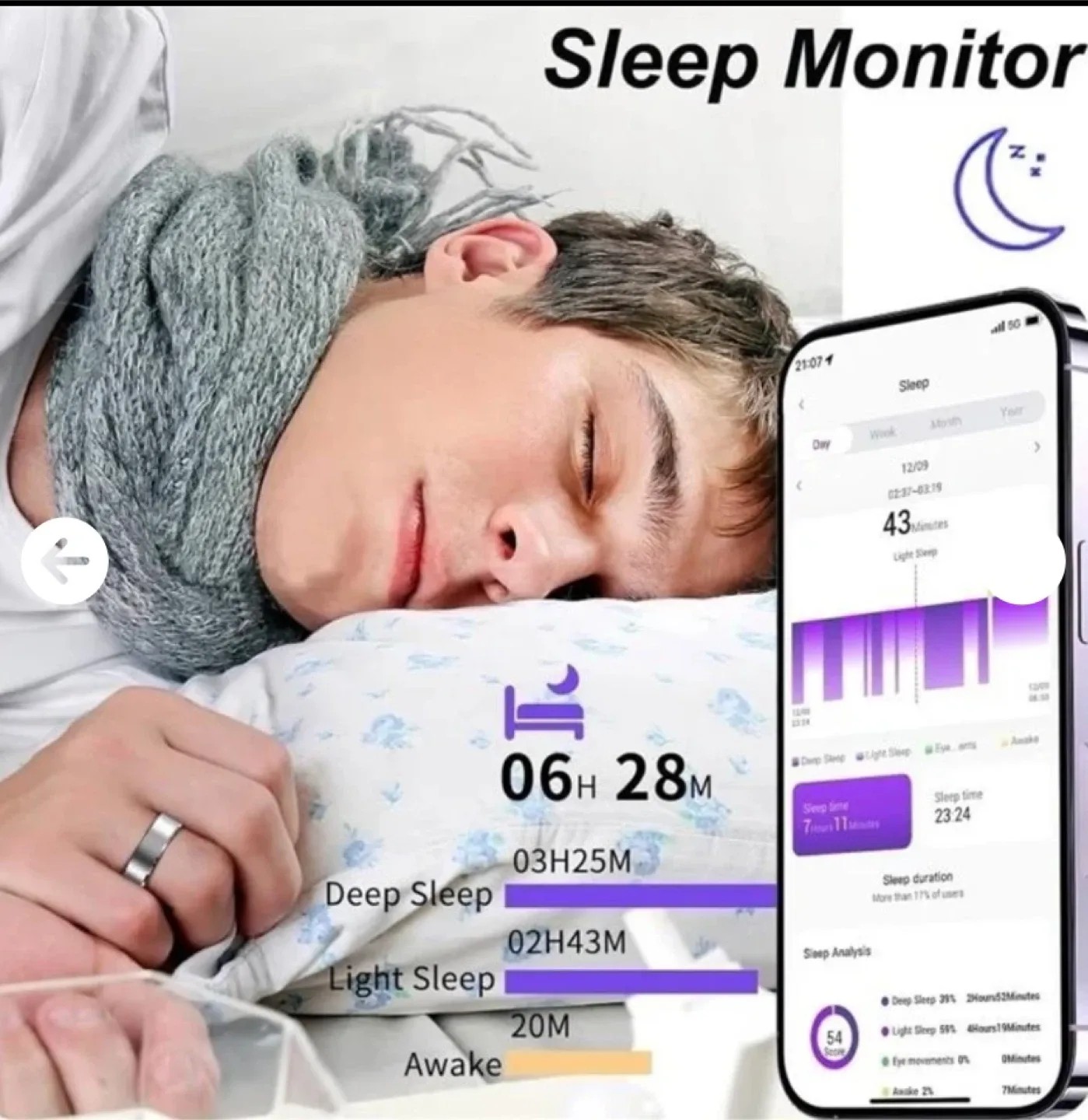 Yuehetian Smart Ring - Health & Activity Tracker image indicator(3)