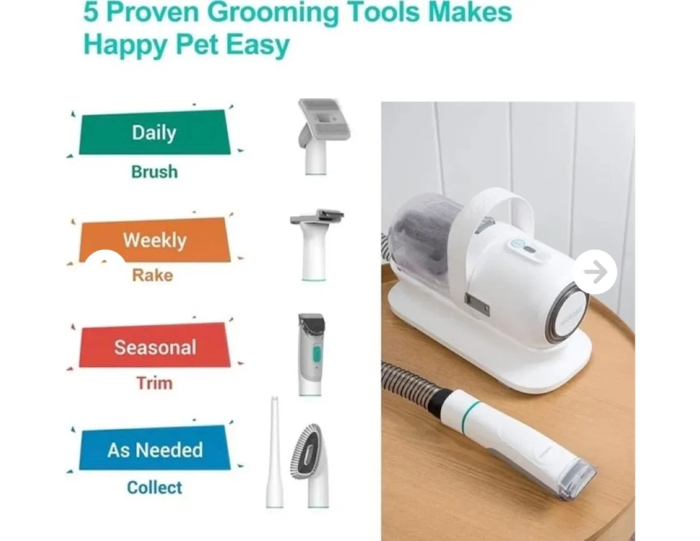 Neakasa P1 Pro Pet Grooming Kit & Vacuum image indicator(2)