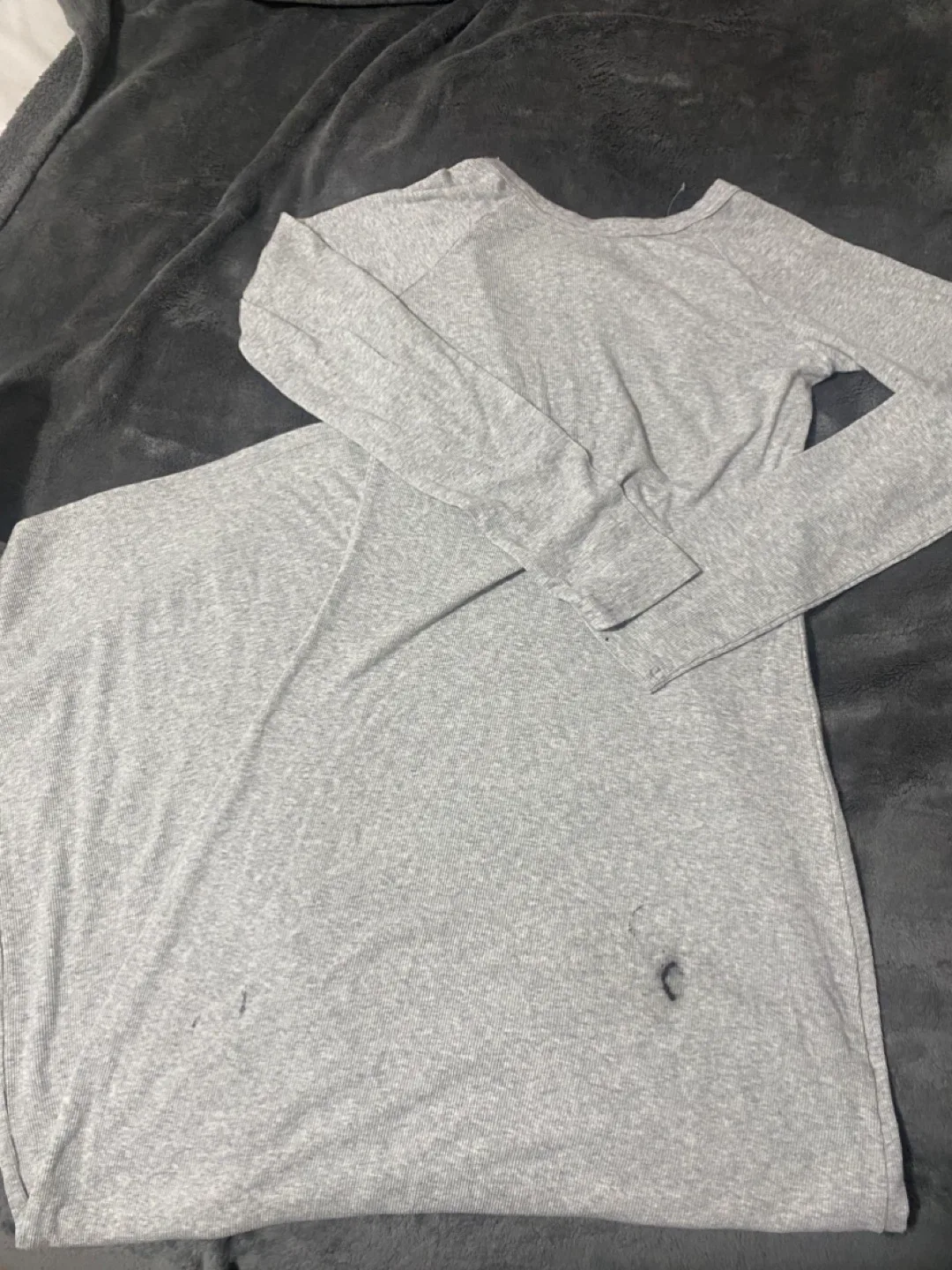 Grey Long Sleeve bodycon dress (skims dupeee) thumbnail